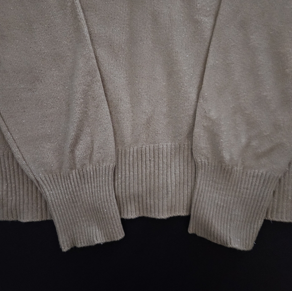 Bianco & Blu Gold Speckled Gold Colored Cardigan - Size XL - NWOT - Picture 8 of 9